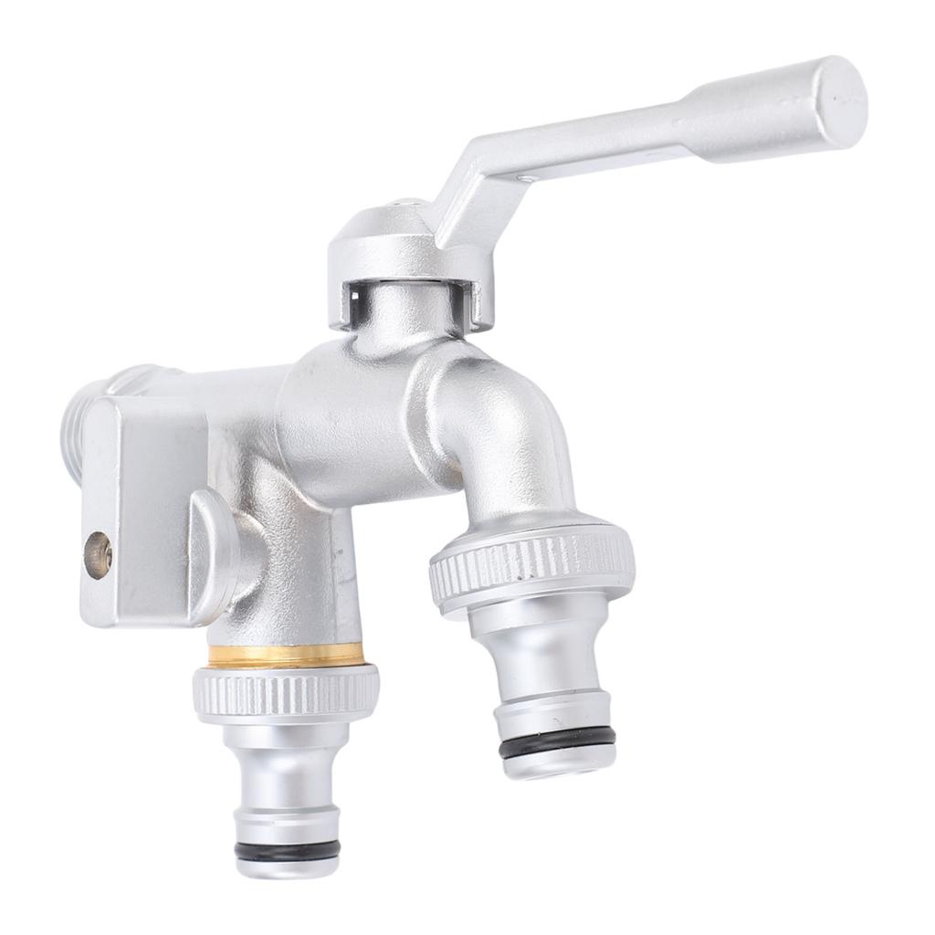 Doppelhahn Wasserhahn 1 2in Einlass 3 4in Auslass 1 in 2 Aus Messing Außenwasserhahn Schlauchverteiler