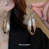 New Asymmetrical Twisted Ear Hook Fashion Metal Heavy Industry Design Earrings Eardrops Exaggerated Design Trending Earrings