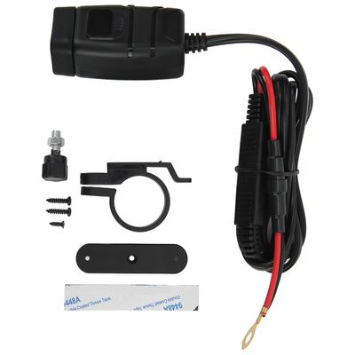 Motorcycle Dual USB Charger SAE To USB Adapter with Switch Waterproof Cover Built In Voltmeter for Phone Tablet