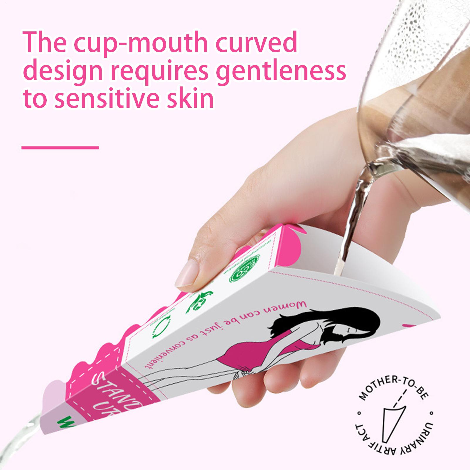 

Female Urine Funnel Female Pee Funnel 10 Pieces Hygienic Foldable Compact Paper Urine Case Spill Proof Waterproof Coating For красный