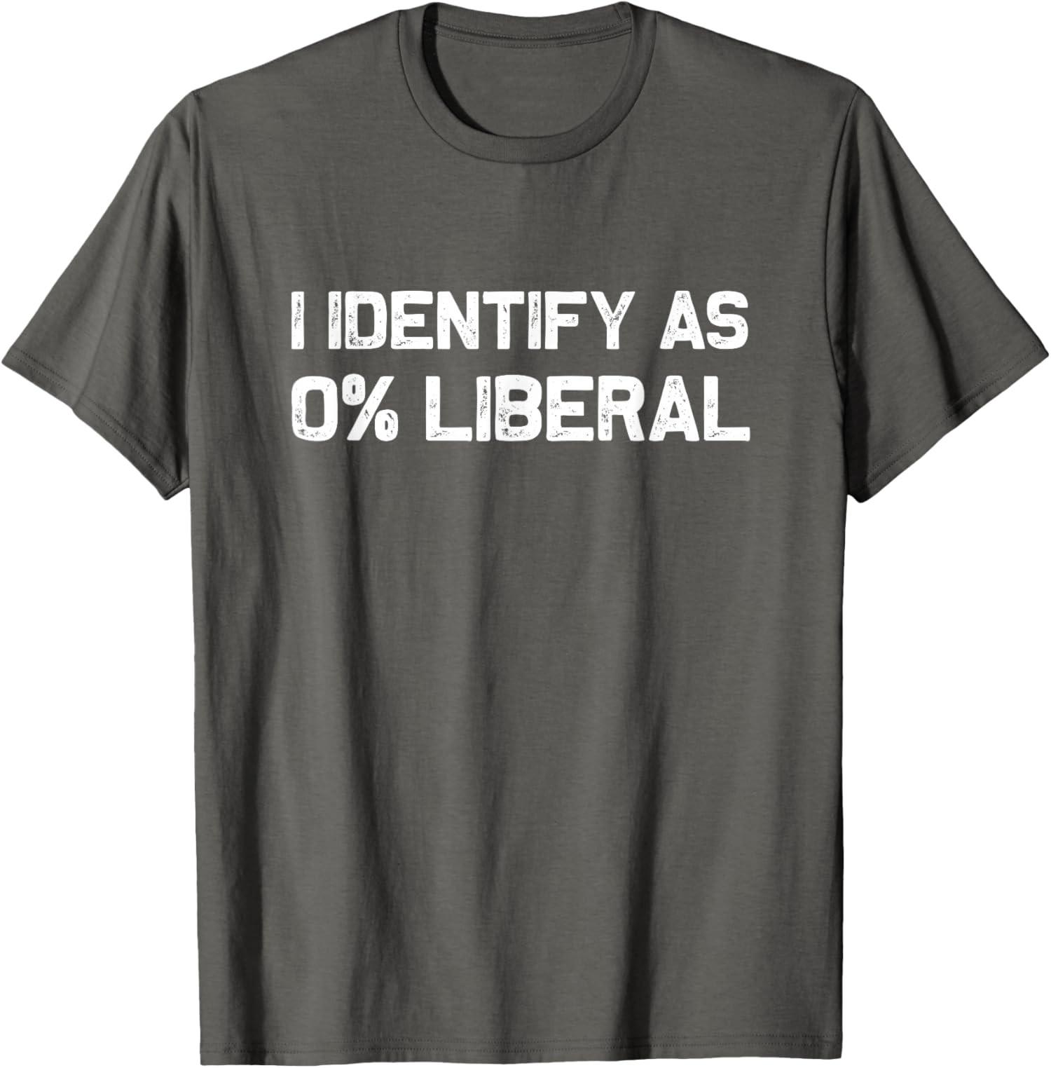 I Identify As 0% Liberal Statue Of Liberty Design Unisex T-Shirt S