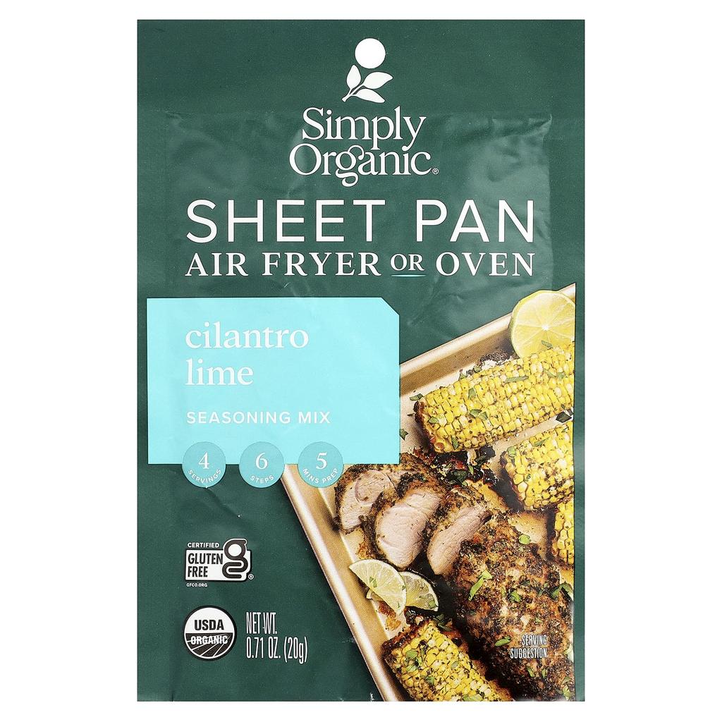 Simply Organic, Sheet Pan Seasoning Mix, Cilantro Lime, 20g (0.71oz)