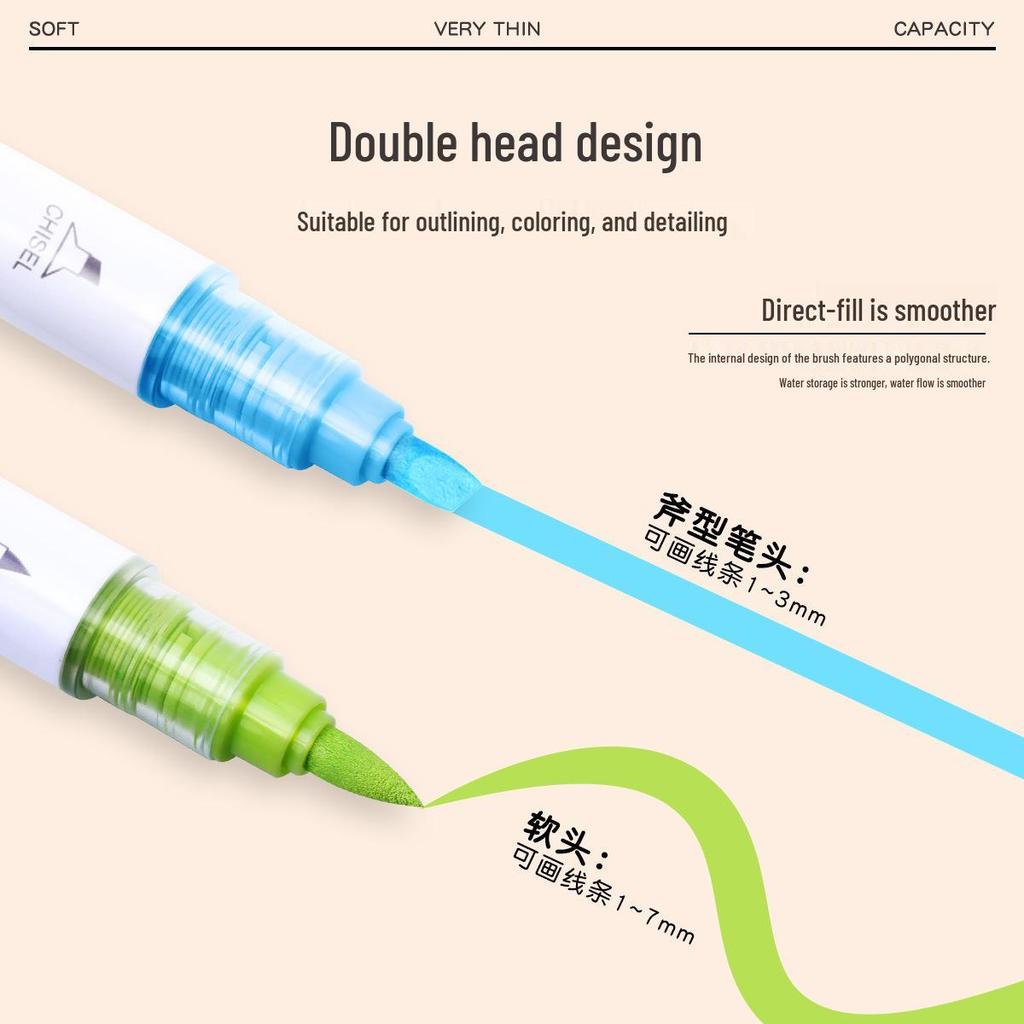 Guangna 8109 Stackable Double-ended Acrylic Marker Pens for DIY Doodling, Journaling, and Art