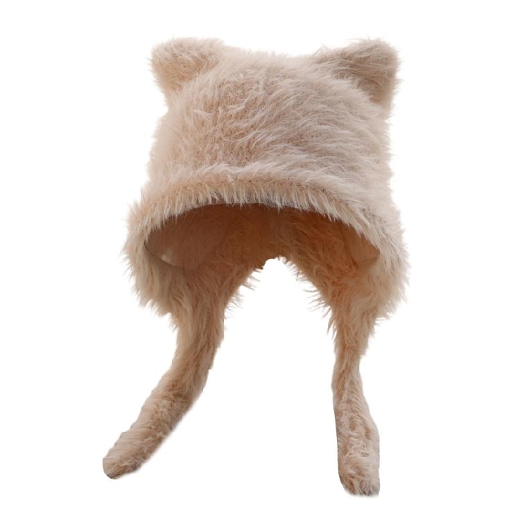 Winter Teens Bear Ear Earflap Beanie Windproof Trapper Hat Ear Protector Hat Adult Winter Cycling Skiing Supplies