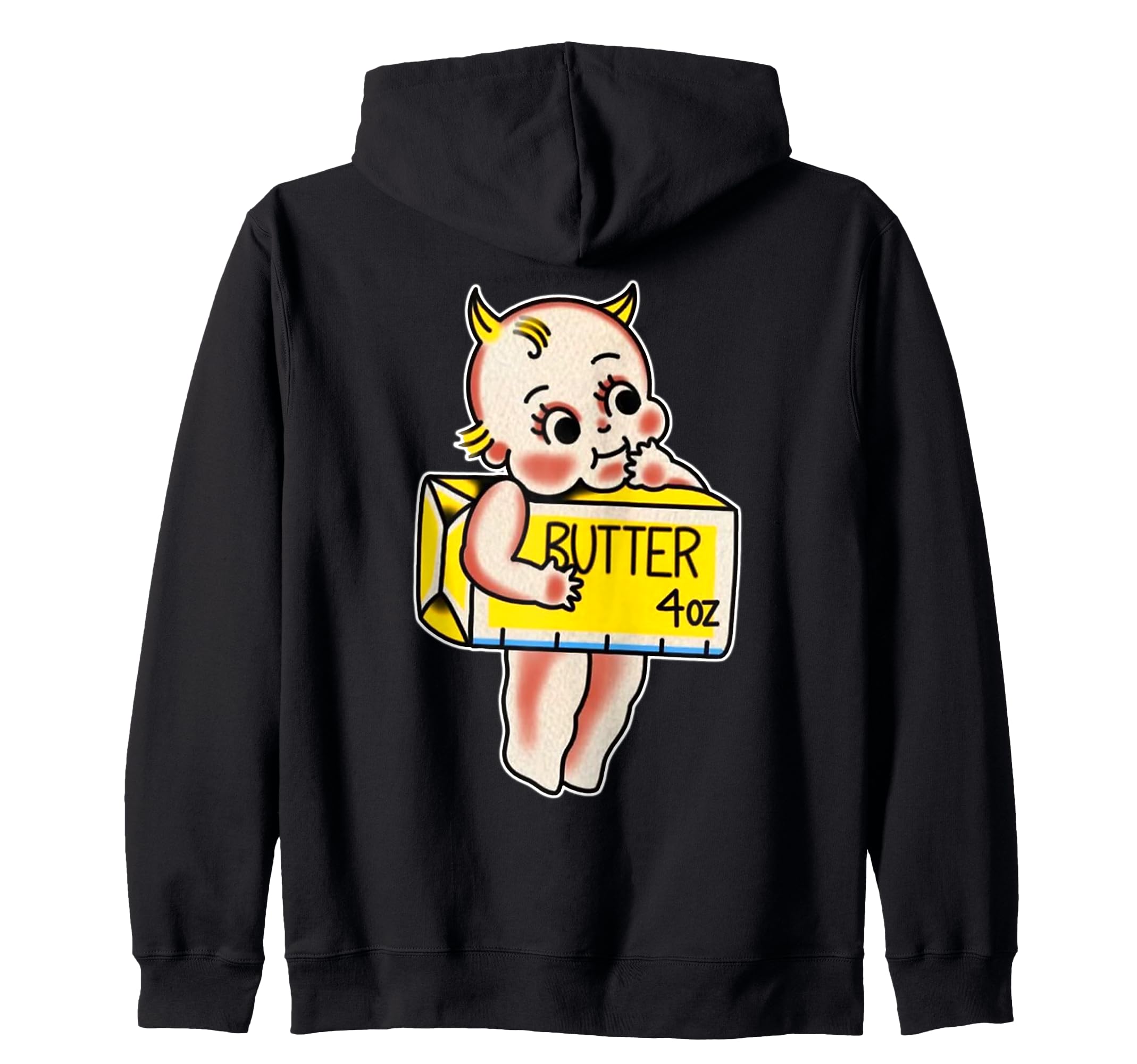 

Толстовка с капюшоном Kewpie Baby Butter на молнии чёрный
