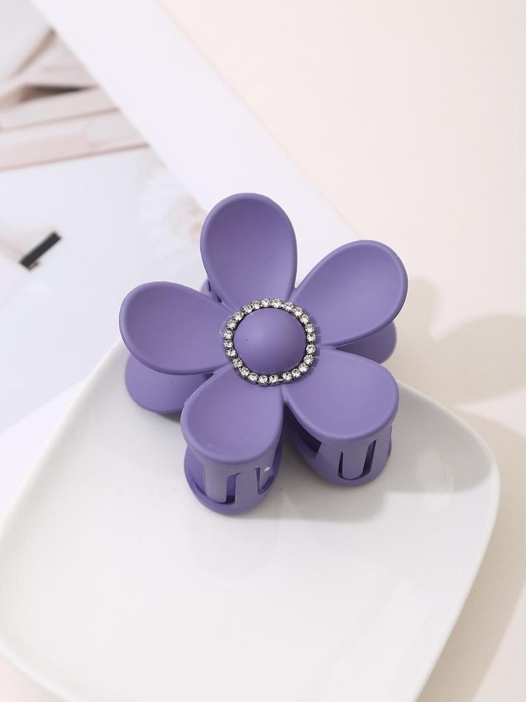 Hot-Selling European & American Hair Accessories: Shark Clip, Frosted Diamond Flower Hairpin