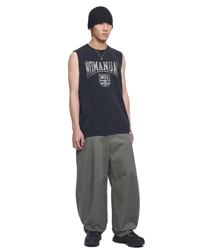 Nomaenyueol Side Panel Pants - Khaki Gray