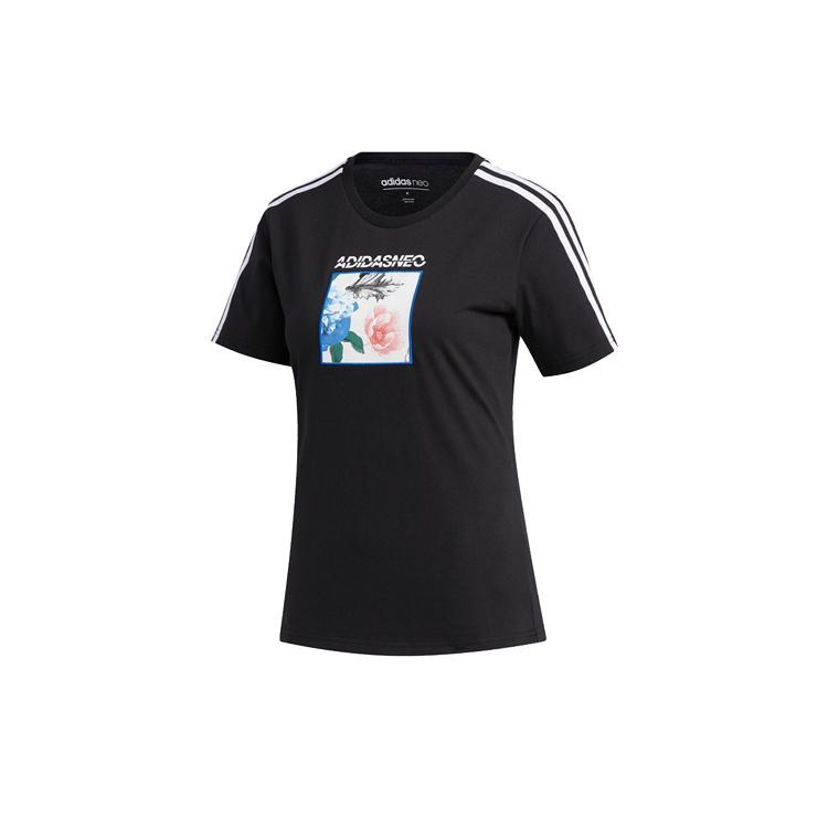 (WMNS) adidas neo FAVES TEE Sports Short Sleeve Black Women s FP7324 S