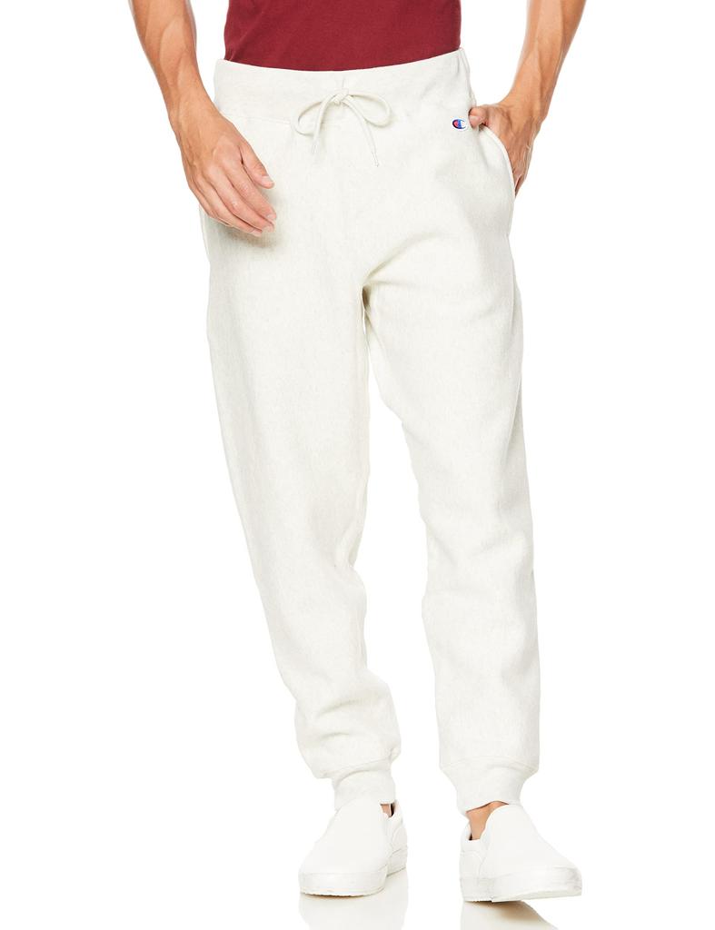Long Pants Jog Pants Sweatshirt Brushed Lining Reverse Weave Sweatpants Oatmeal XL [Champion] 11.5oz C3-Q215 Men's