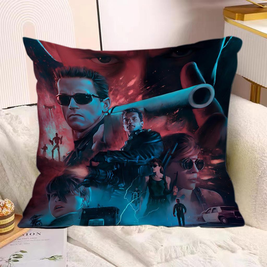 Hot Movie Pillow Covers Cartoon Sofa Decorative Home Doublesided Printing Short Plush Cute Cushion The TTerminator Cover