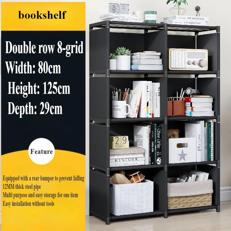 Simple Bookshelf Bedroom Multi-layer Bookcase Household Floor Standing Storage Rack Living Room Miscellaneous Storage Shelves