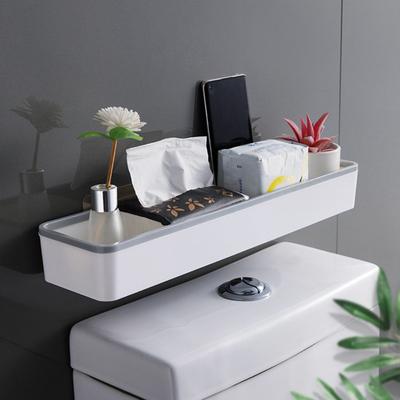 Platzsparendes Über-der-Toilette-Lagerregal - Bohrfrei, Multifunktioneller Badezimmer-Organizer für Shampoo & Kosmetik
