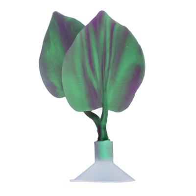 Fish Rest Leaf Double Layer Simulation Artificial Decorative Silicone Fish Bed for Fish Tank