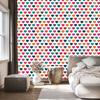 Colorful hearts wallpaper in retro style for living room and bedroom 50x1000