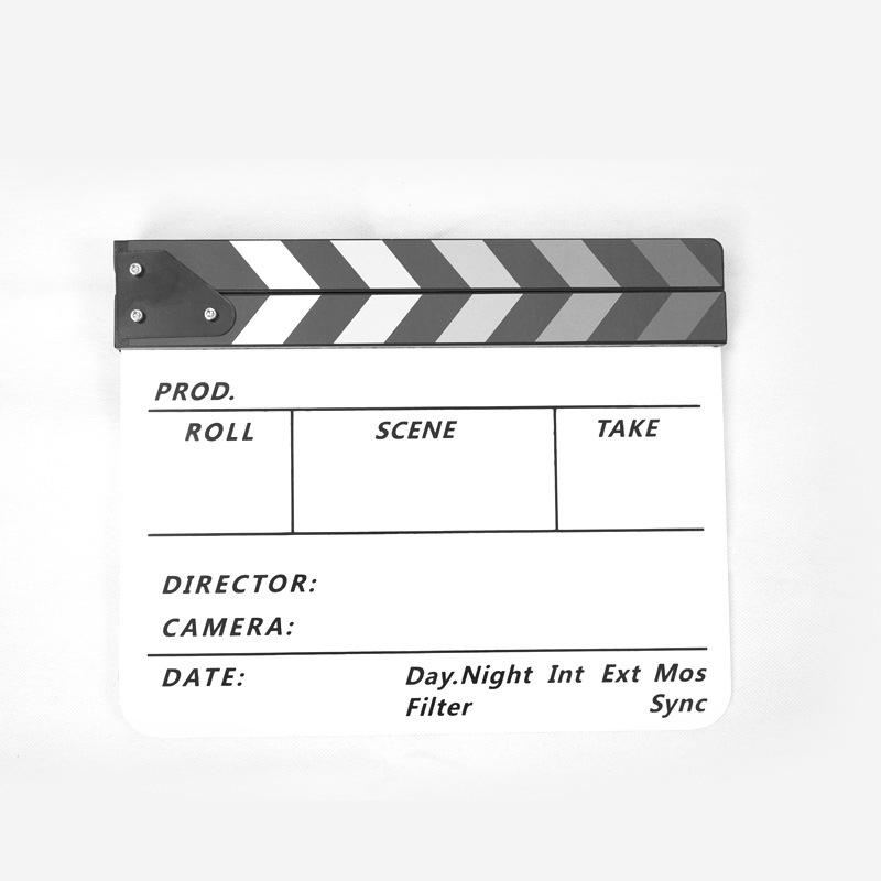 Acrylic Striped Movie Clapperboard Photography Prop