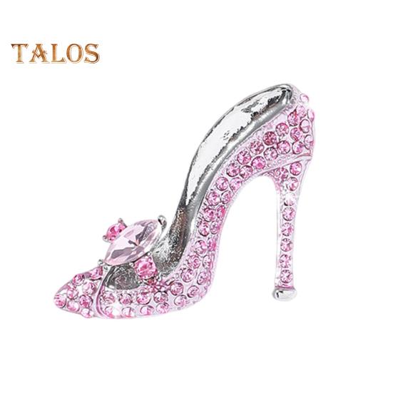 

Брошь-булавка с блестящими стразами, инкрустированная на высоком каблуке, воротник, пальто, значок, платья, вечерние наряды розовый