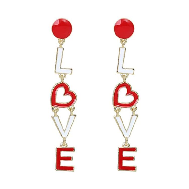 Temperament Heart Drop Earrings Jewelry Fashion Y2K Small Hoop Earrings