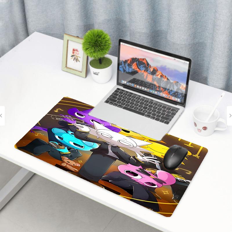Sprunki Game Print Mouse Pad, Anti‑Slip Desktop Keyboard Mat, for PC Laptop Gaming Working Daily Use, Cool Festival Surprise Gift
