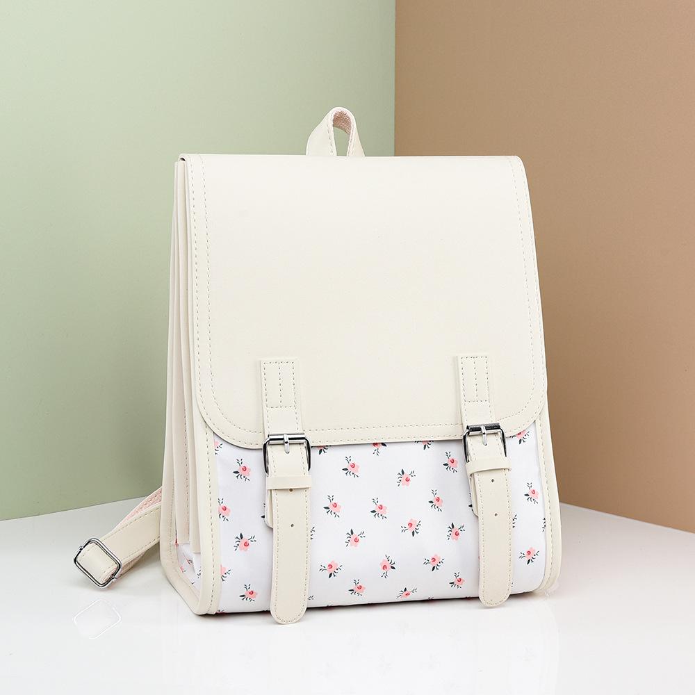 Hochwertiger Schulranzen, Nischendesign, Rucksack mit kleinem Blumenmuster, Mehrschichtiger Rucksack