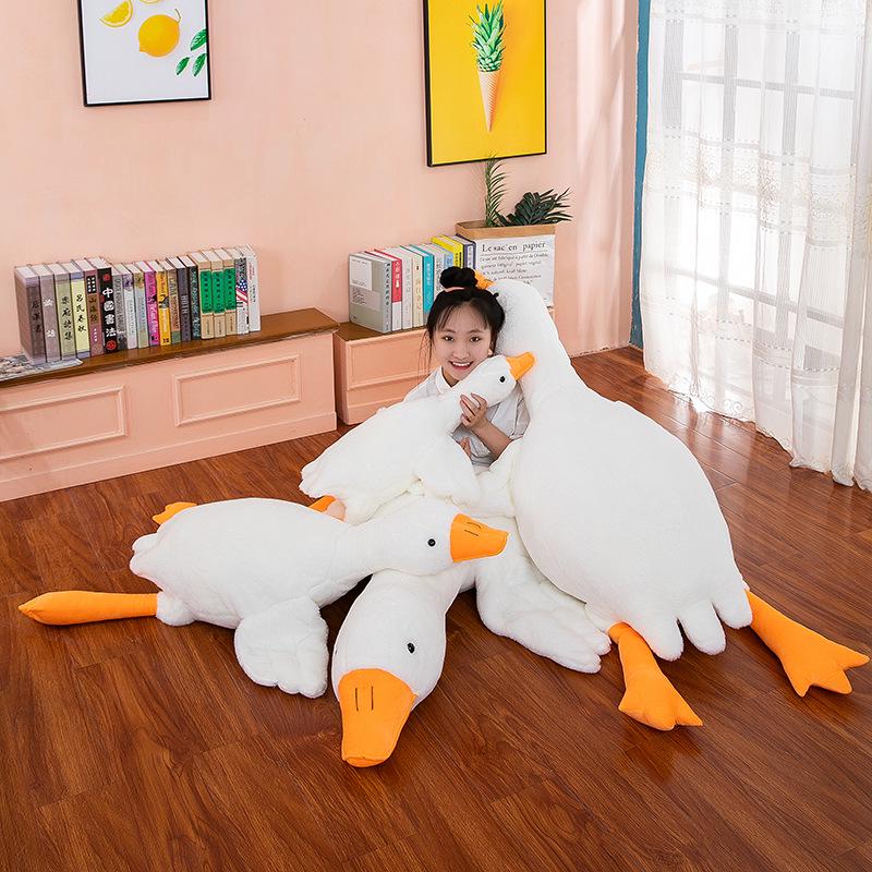 Cartoon Big Goose Plush Pillow - Children's Soothing Duck Doll, Student Birthday Gift