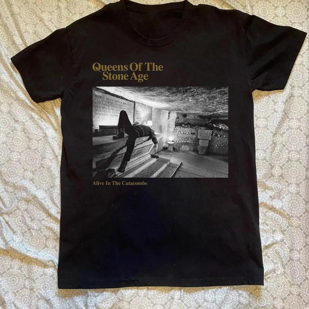 

Queens of the Stone Age Alive In The Catacomb Cotton Full Size S-5XL Unisex T-Shirt M