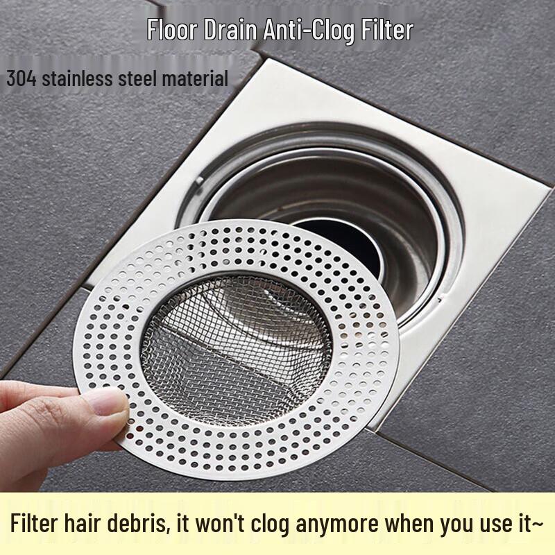 Honggong Stainless Steel Drain Strainer & Cover, 2-Pack