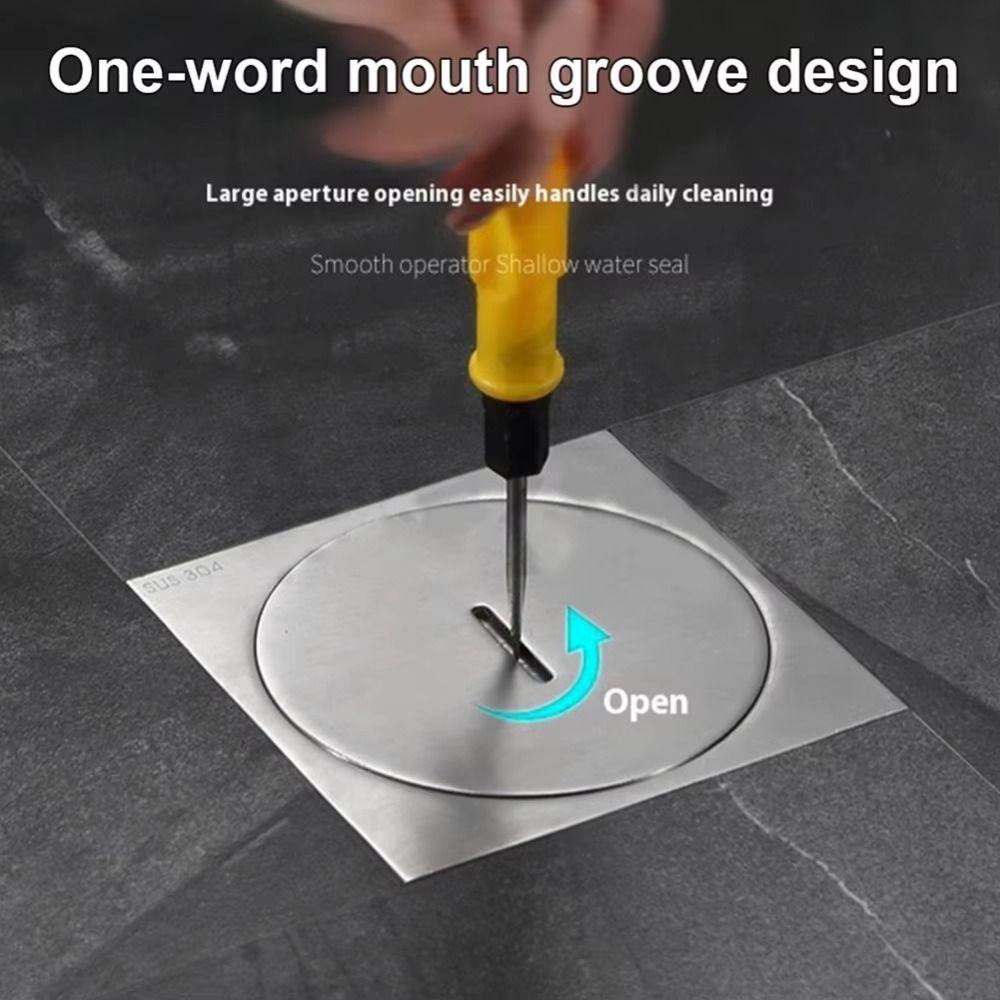 Stainless Steel Floor Drains Anti-odor Bathroom Drainage Square Shower Drain Kitchen