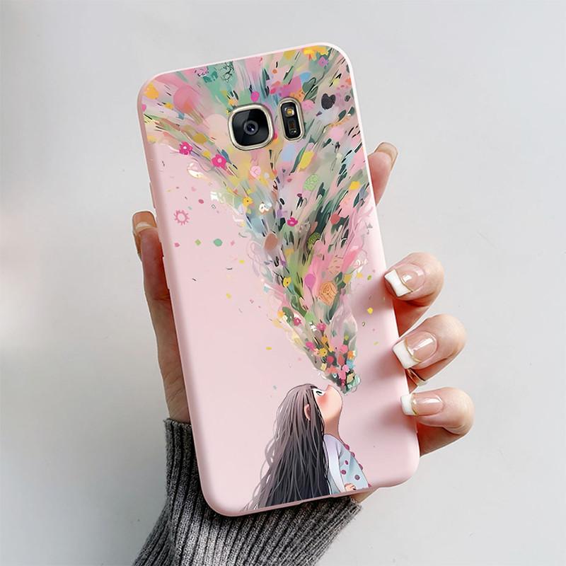 For Samsung Galaxy S6 S7 S 7 Edge Silicone Case Cute Butterfly Soft TPU Phone Back Cover For Samsung Galaxy S7 Edge Case Bumper