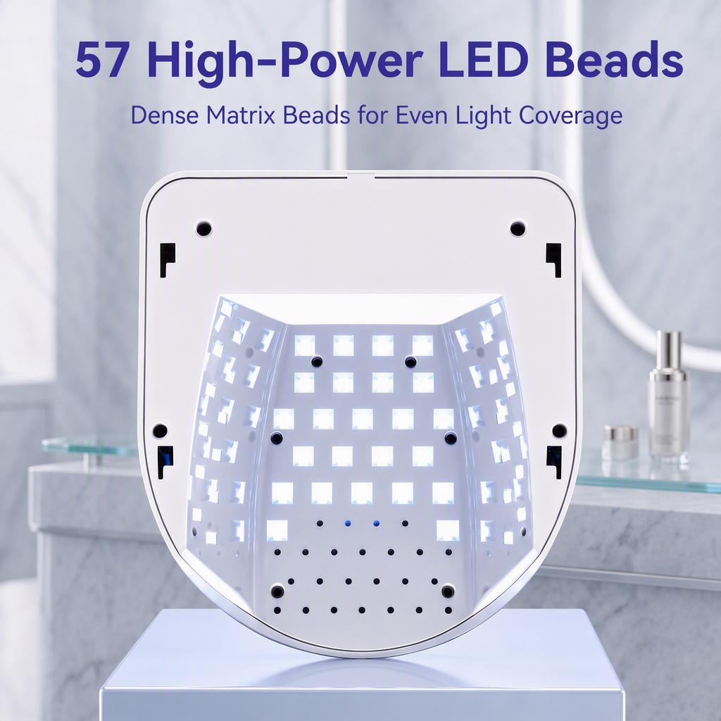 Professional 2-in-1 UV LED Nail Lamp 57 LED Beads Independent Thumb Light Auto Sensor Gel Polish Curing Dryer for Nail Art