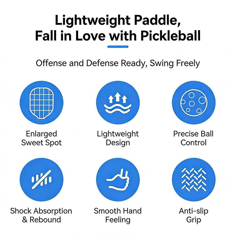 1Set Single Kid Pickleball Paddle Honeycomb Core Pickleball Accessory Gifts for Children