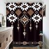 Black Aztec Western Shower Curtain for Bathroom Decor Abstract Boho Geometric Tribal Ethnic Retro American Brown Tan Simple