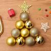 Pachet de 24 de bile pentru pom de Crăciun, ornamente, accesorii pentru agățat, articole de decor pentru brad de Crăciun, pentru acasă, birou, biserică, interior, exterior