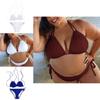 Stylish Women's Solid Push Up Padded Plus Size Bikini Set For Flattering Comfort And Fit