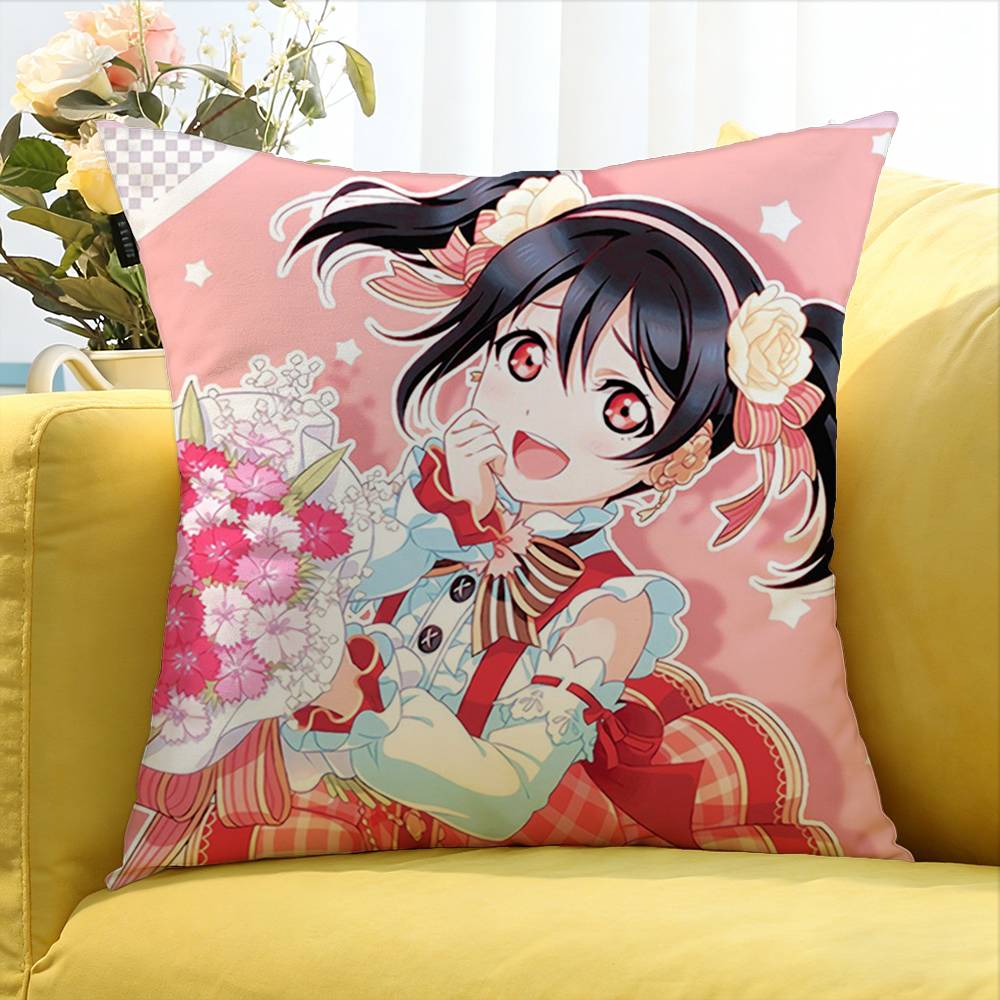 Yazawa Nico Love Live Anime Girl Various Sizes Square Pillow Case For Car Home Bedchamber Decor