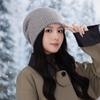 Knitted Thermal Hat Autumn and Winter Rabbit Fur Blended Women's Pullover Stacking Hat