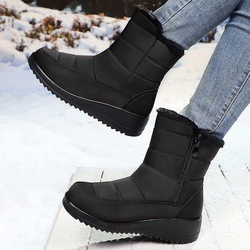 Cotton shoes women's shoes polyurethane long boots warm high-top women's boots piled thickened snow boots cold-proof warm boots