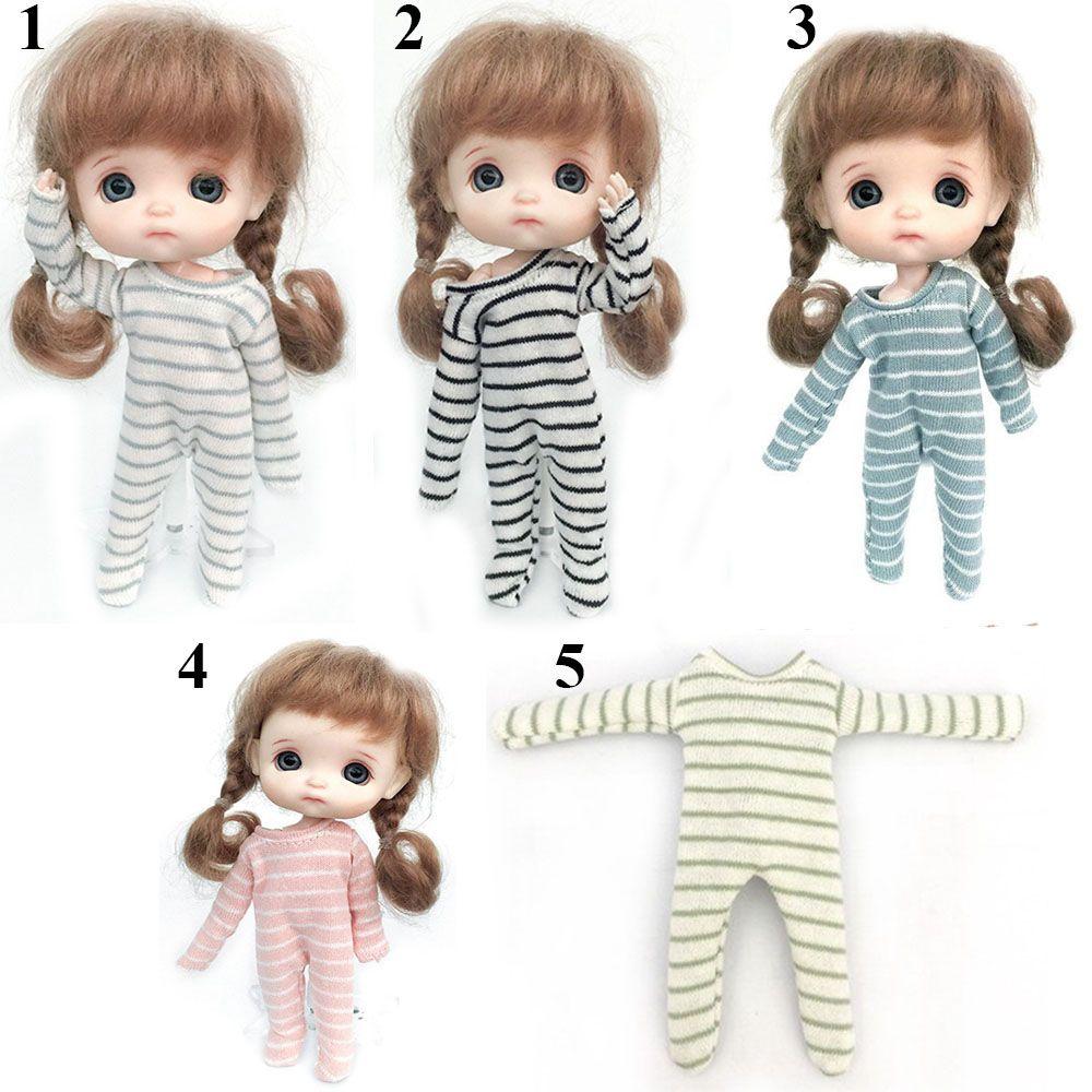 Doll Accessories Doll Striped Pajamas 1/111/12 Doll Clothes Doll Sleep Clothes New Cute Clothes