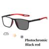 Retro TR90 Sports Photochromic Glasses Women Men's Classic Flexible Myopia Eyewear UV Shades Smart Color Changing Glasses