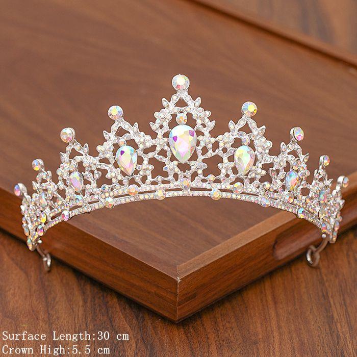 Bridal Tiara Hair Crown Wedding Hair Accessories for Women Silver Color Crown for Bridal Crowns and Tiara Women Accessories Gift