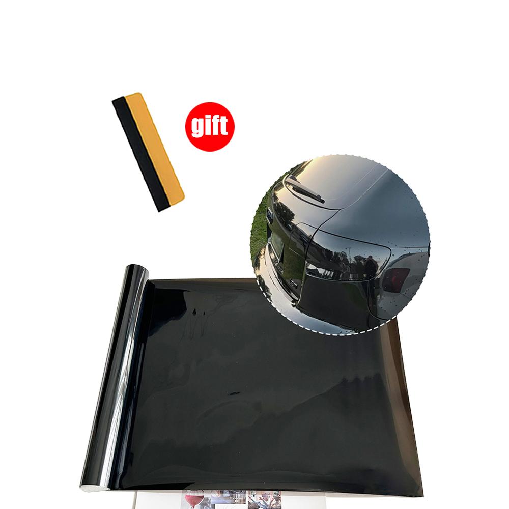 

Gloss Transparent Black Smoke PVC Film Tint Headlight Taillight Wrap Cover Film Foil Sticker Cover Armored Film for Auto 30X120cm