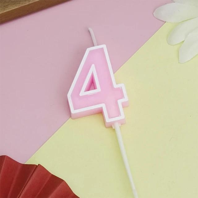 Candy Colored Happy Birthday Number Candle Children's Party Creative Cartoon Jelly Colored Valentine's Day Activity Candle