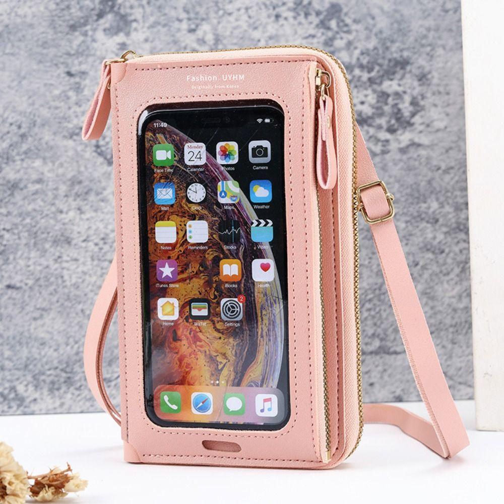 Damen Umhängetaschen Touchscreen Handy Geldbörse Mode Schultertasche Handy Mini Geldbörse Kartenhalter Handtasche Mode