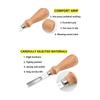 3 size 4mm 6mm 8mm Practical Leather Craft Edge Beveler Skiving Beveling Knife DIY Cutting Hand Craft Tool with Wood Handle