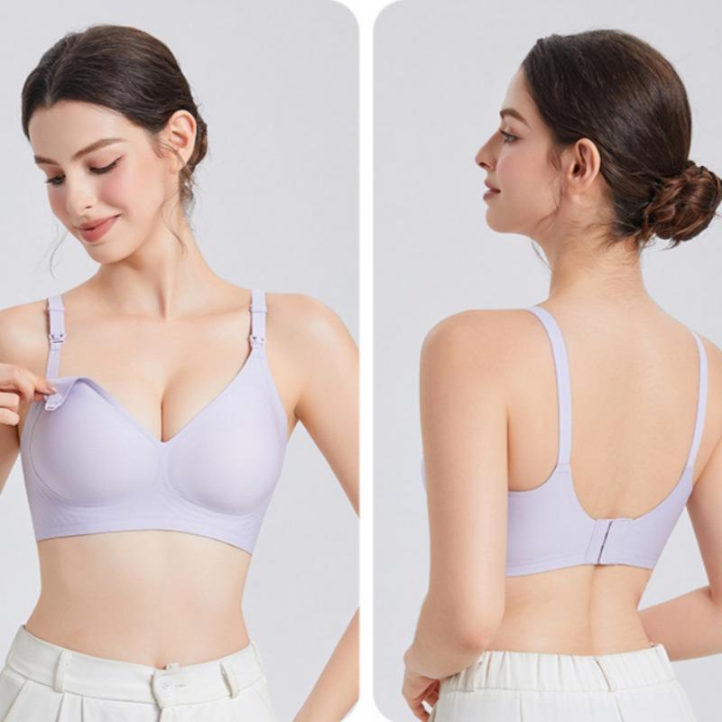 Sømløs Myk Støtte Amme-BH Etter Fødsel Samlet For å Forhindre Henging Amming Fikserte Skåler Løft for Store Bryst Graviditets-BH