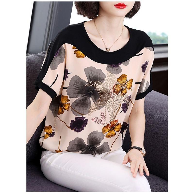 Short-sleeved Women's New Summer Western-style Shirts Large Size Loose Tops