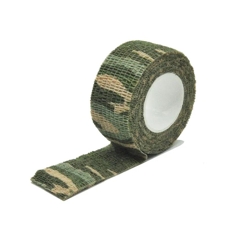 1/12pcs Forest Camouflage Elastic Wrap With Hunting Camouflage Elastic Plastic Sports Knee Pads And Finger Sports Bandages