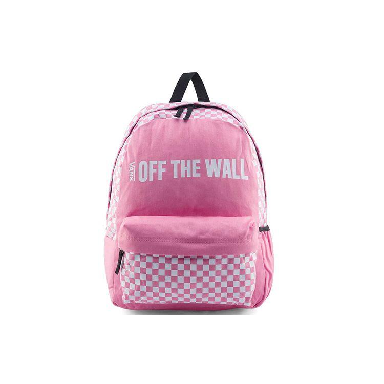 Vans Off The Wall Zipper Closure Cotton Polyester Backpack Women Backpack Pink VN0A3UQSUV6 Pink