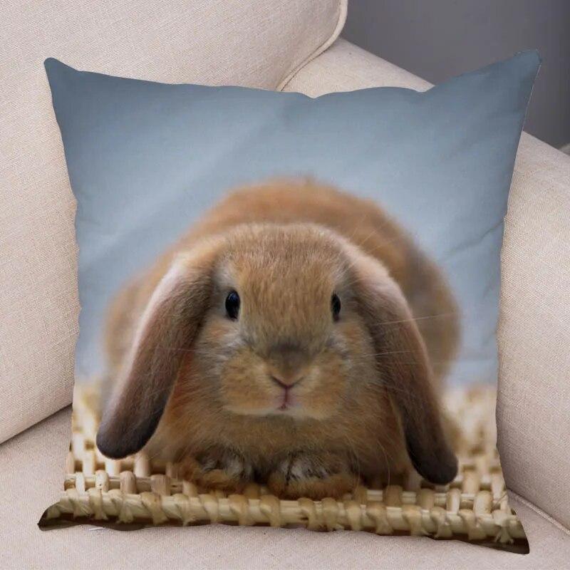 Sofa Car Home Decor Cute Rabbit Cushion Cover Bedroom Living Room Pillowcase Pet Animal Pillowcase