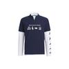 Aeroready Play Green Two-In-One Logo Print Golf Long Sleeve Polo Shirt Men Polo Shirts Navy-Blue HY0962