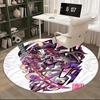 1pc Anime Demon Slayer Design Round Carpet  Office Chair Mat, NonSlip Rug for Home Decor, Seasonal Gift, Suitable for Office